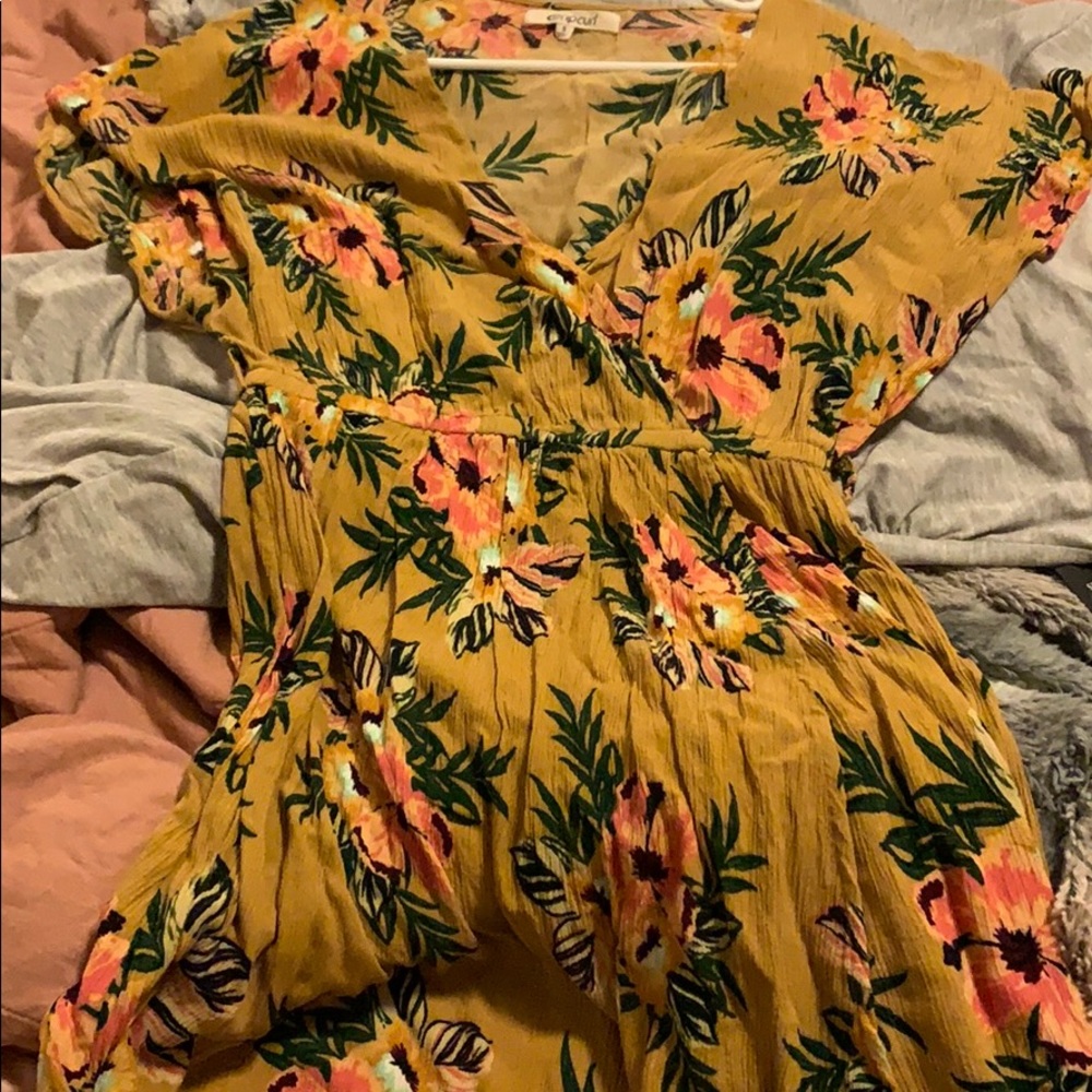 Floor length floral dress